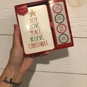 Rae Dunn CHRISTMAS Note Card Set NIB